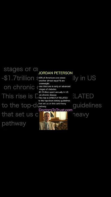 DR JORDAN B PETERSON Top-down dietary guidelines were based on CORRUPT 'SCIENCE'