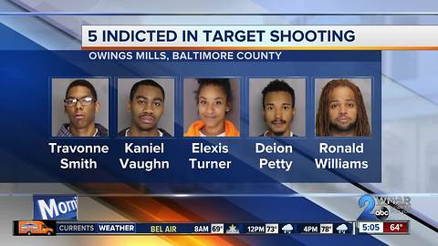 Five indicted following shooting at Owings Mills Target