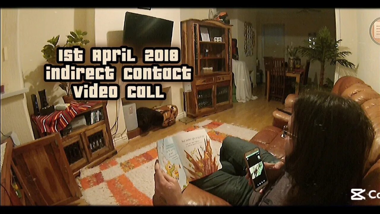 1st April 2018 indirect contact video call number 1 between Ayrton, Gabrielle & daddy