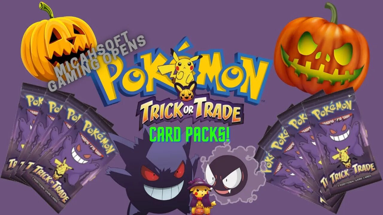 I Open 80 Packs of Halloween Trick or Trade Pokemon Cards! | MicahSoft Gaming Halloween Special