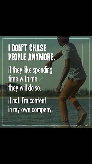 I don't chase people anymore [GMG Originals]