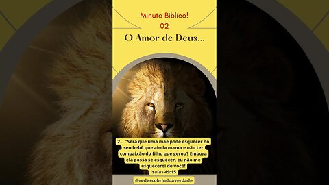 O Amor de Deus Minuto biblíco