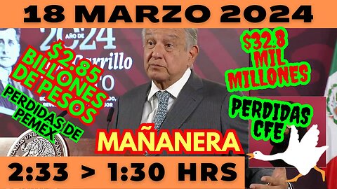 💩🐣👶 AMLITO | Mañanera *Lunes 18 de marzo 2024* | El gansito veloz 2:30 a 1:30.