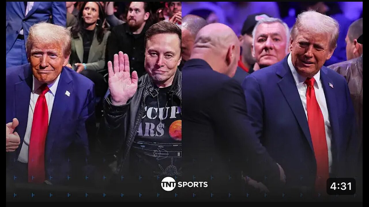 🇺🇸 President-elect Donald Trump arrives at Madison Square Garden alongside Elon musk