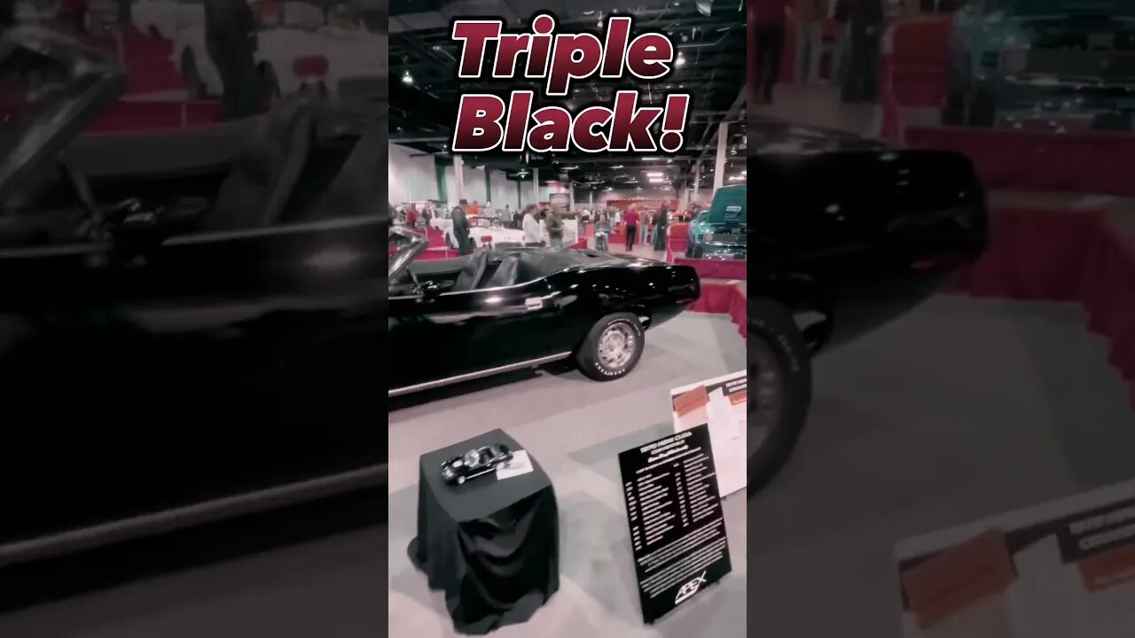 Triple Black 1970 Plymouth Cuda 426 Hemi Convertible! #shorts