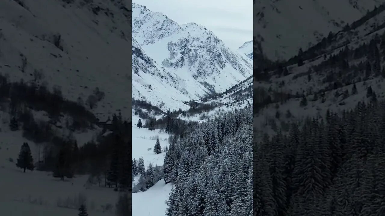 A deep winters ravine