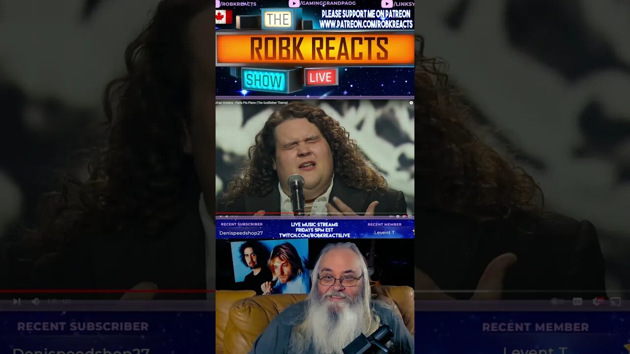 Robk Reacts Music Shorts Jonathan Antoine Reaction - Stunning Rendition of "Parla Piu Piano