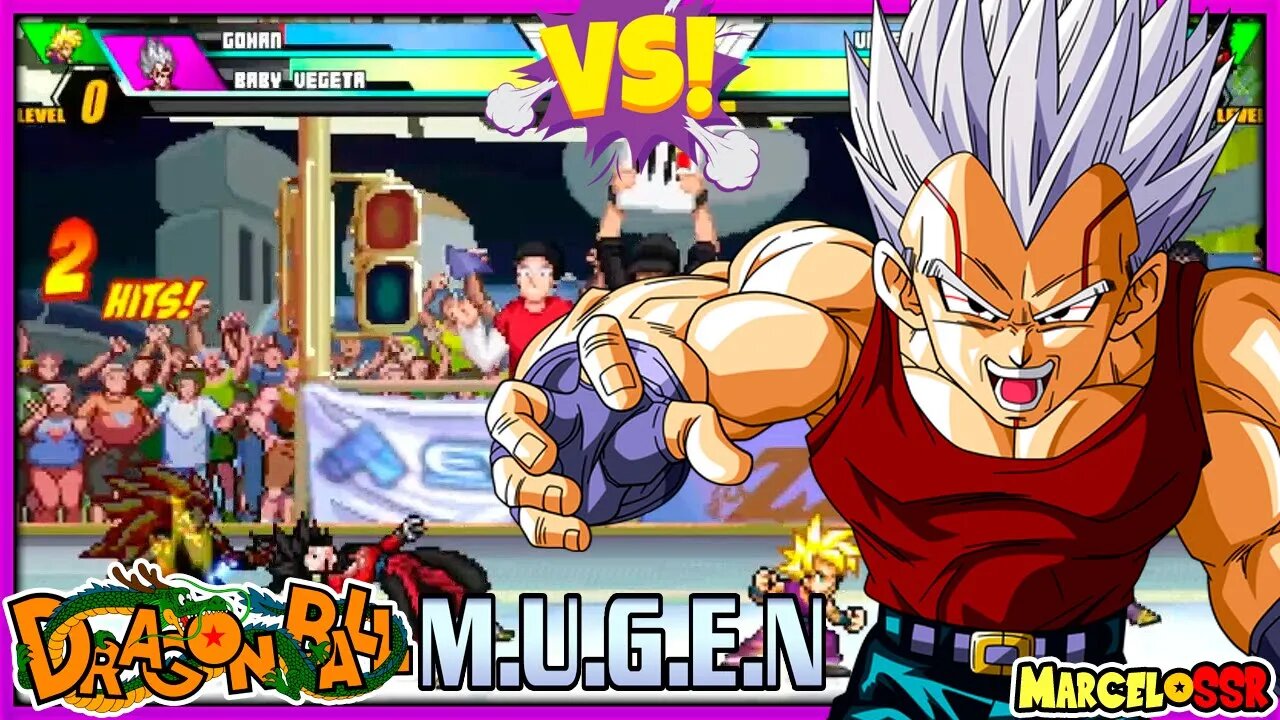 Gohan SSJ2 & Baby Vegeta Vs. Vegetto Xeno SSJ4 & Gohan Adult SSJ3 - Dragon Ball M.U.G.E.N