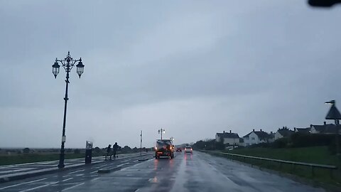 evening driving Southsea seafront Portsmouth 29th March 2023