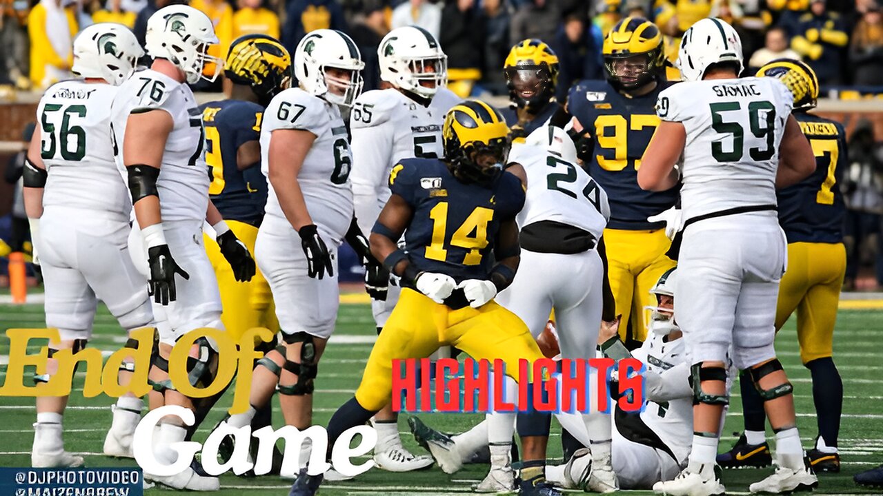 Michigan State vs Michigan Heated Moment at End Of Game......