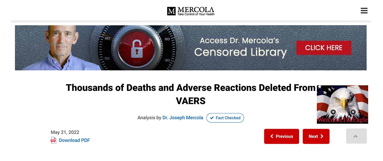 Mercola Reports Thousands of Deaths & Adverse Reactions Are Being Deleted from VAERS!