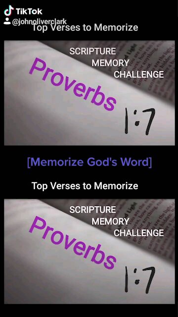 Top Verses To Memorize, Proverbs 1:7