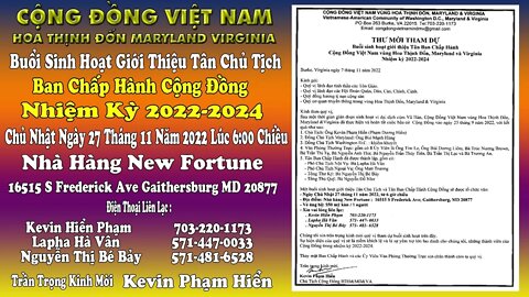 Lễ Ra Mắt Cộng Đồng Việt Nam vùng HTD MD VA