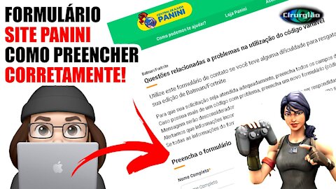 COMO PREENCHER CORRETAMENTE O FORMULÁRIO NO SITE DA PANINI - BATMAN PONTO ZERO FORTNITE - C. Vídeos