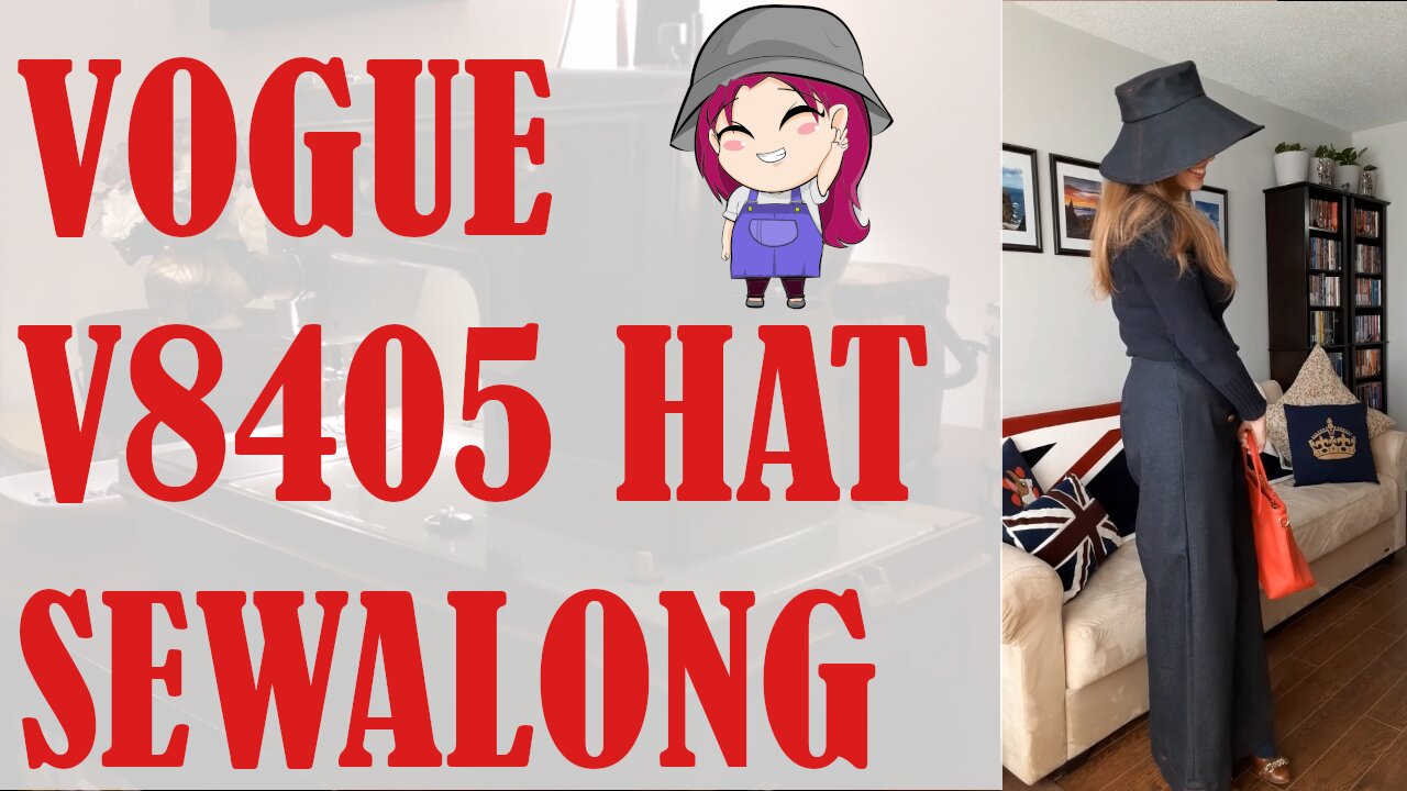 ❌🚀 VOGUE V8405 HAT SEWALONG 🚀❌| BUDGETSEW #fridaysews #vogue #sewing