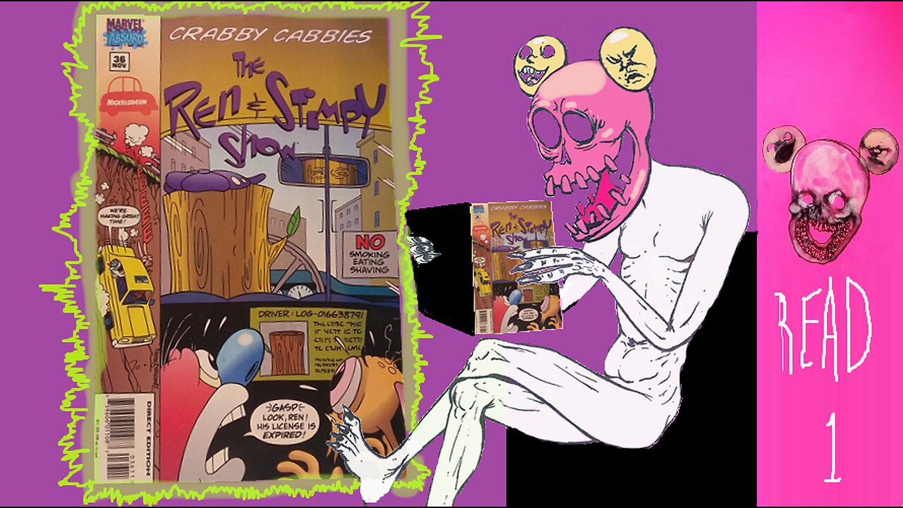 Ren and Stimpy comic #36 1995 "Crabby Cabbies" - I read 1