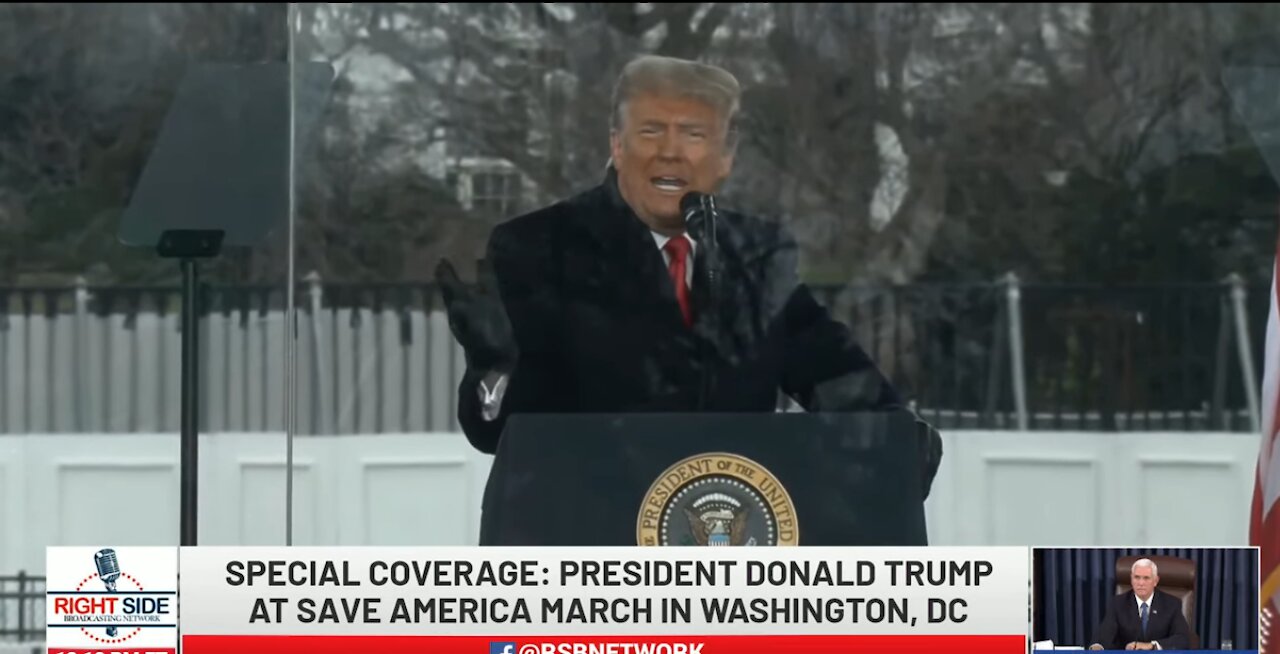 TRUMP'S SPEECH AT SAVE AMERICA RALLY WASHINGTON DC JANUARY 6 2021