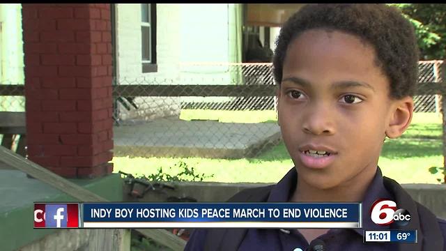 8-year-old to host kid’s peace march to end violence in Indy