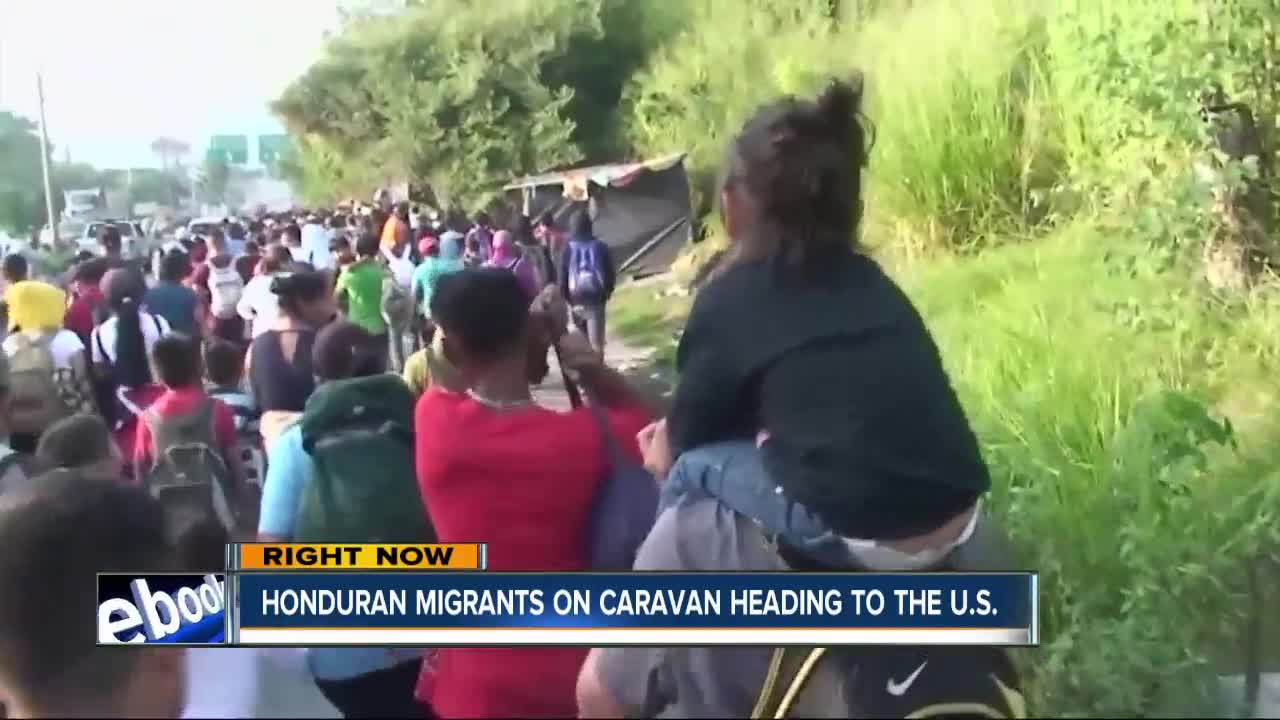 Migrants from Honduras heading to U.S.