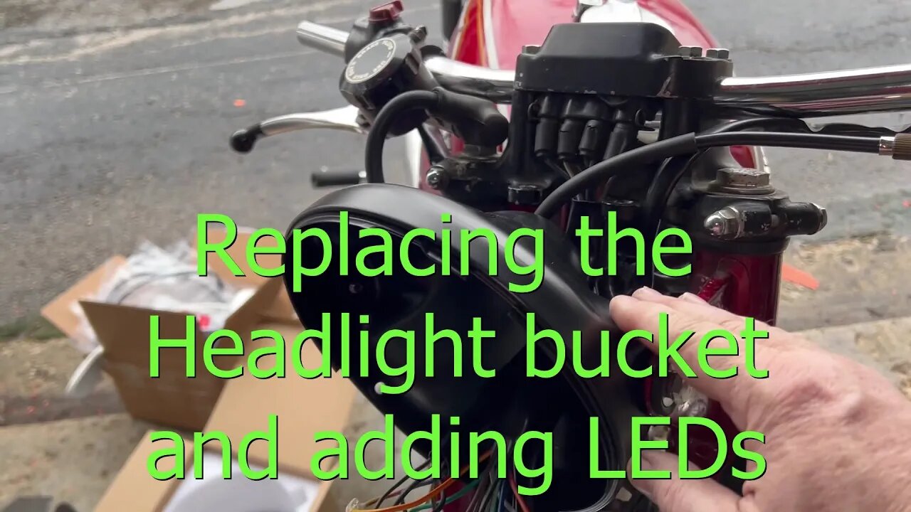 1973 Honda CB 350 Four-Replacing the headlight bucket and adding LED lights-EP 9