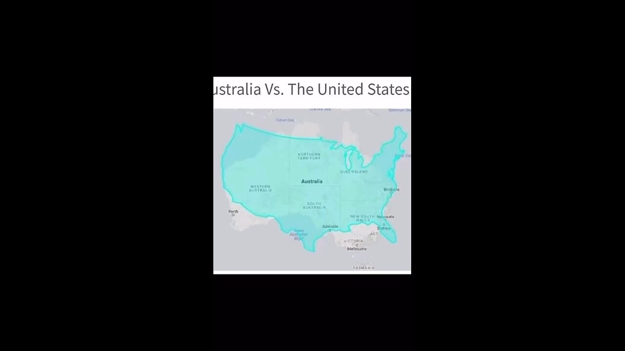 USA versus other countries landmass