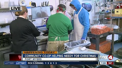 Community Co-op helping needy for Christmas - 7am live report