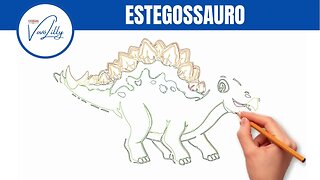 COMO DESENHAR UM ESTEGOSSAURO . PASSO A PASSO. MUITO FÁCIL