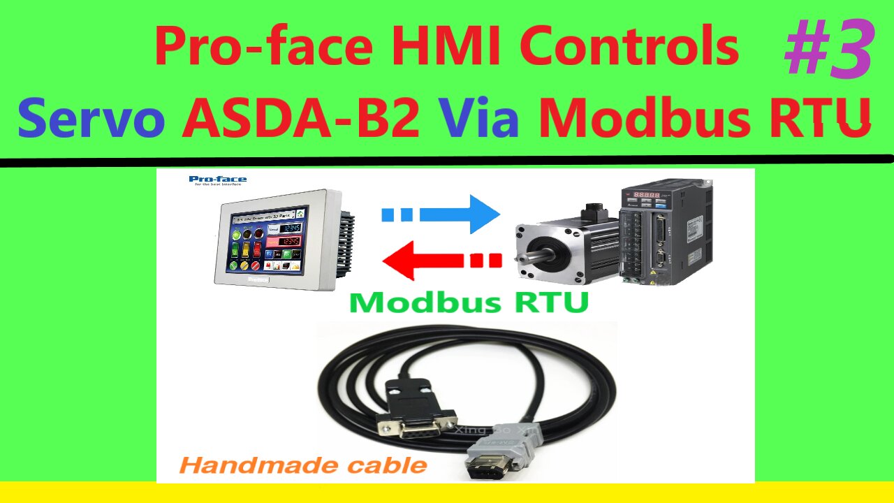 SV0027 - Proface HMI Controls Servo Delta ASDA B2 via Modbus RTU - Part 3