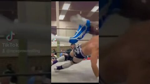 Alex Divine with a picture perfect dropkick