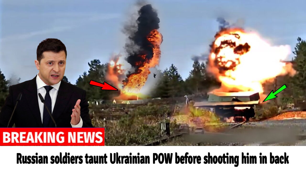 Russian soldiers taunt Ukrainian POW before shooting him in back