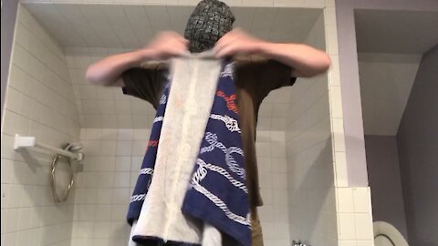 Towel RIPPED with bare HANDS!!