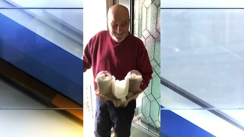 Ice cream surprise for war vet in Denmark