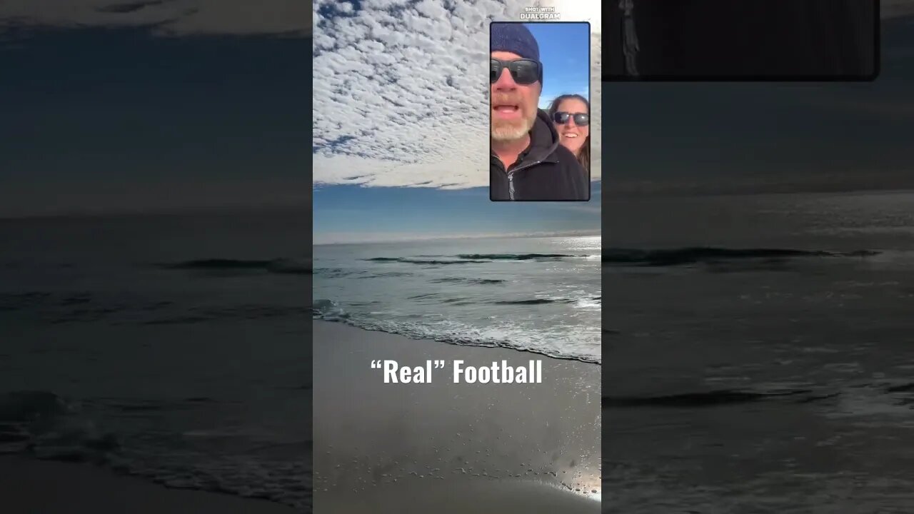 Real Football vs American Football on The Florida Beach #shorts