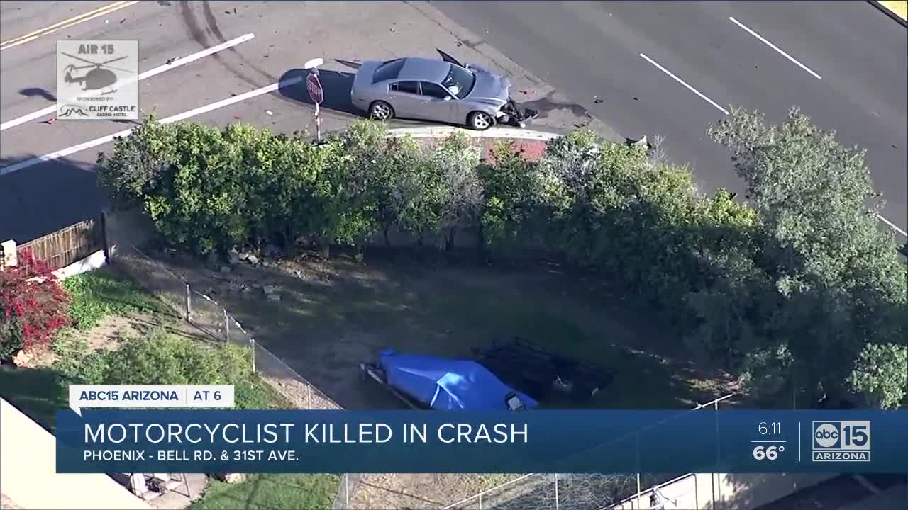 PD: Motorcyclist killed in north Phoenix crash