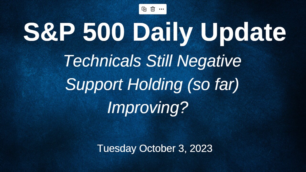 S&P 500 Daily Market Update for Tuesday October 3, 2023