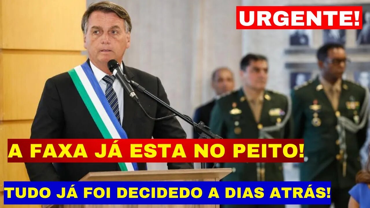 AGORA AO VIVO BOLSONARO JÁ COM A FAIXA NO PEITO VAI FALAR P/ O POVO A VERDADE ÚLTIMOS DESDOBRAMENTOS