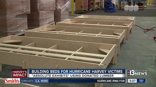 Building beds for Hurricane Harvey victims