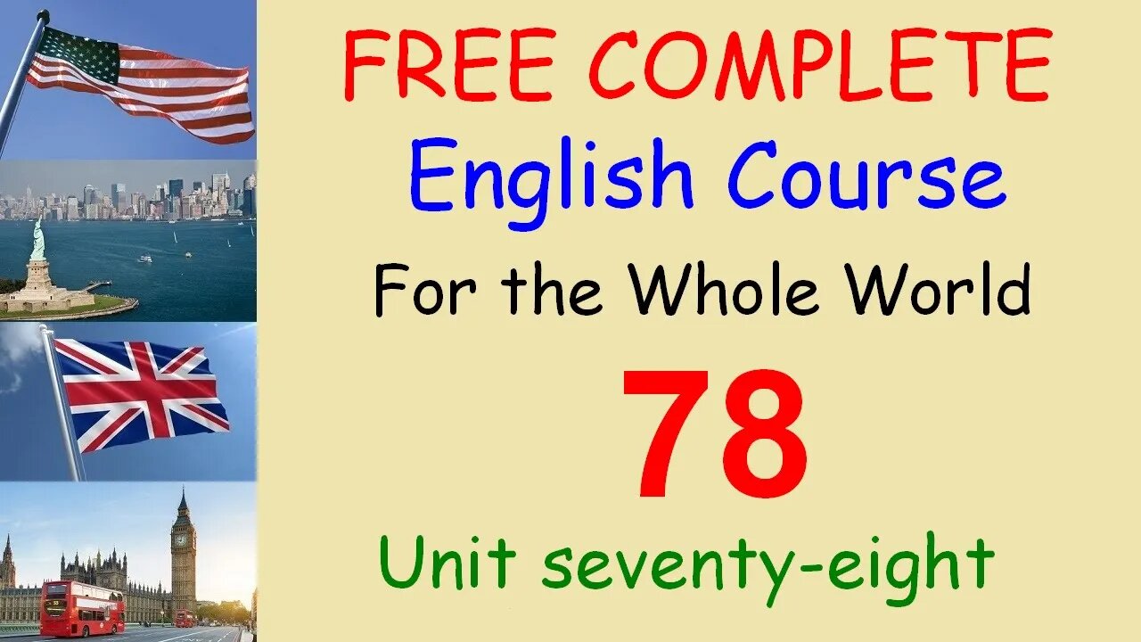 In the street - Lesson 78 - FREE COMPLETE ENGLISH COURSE FOR THE WHOLE WORLD