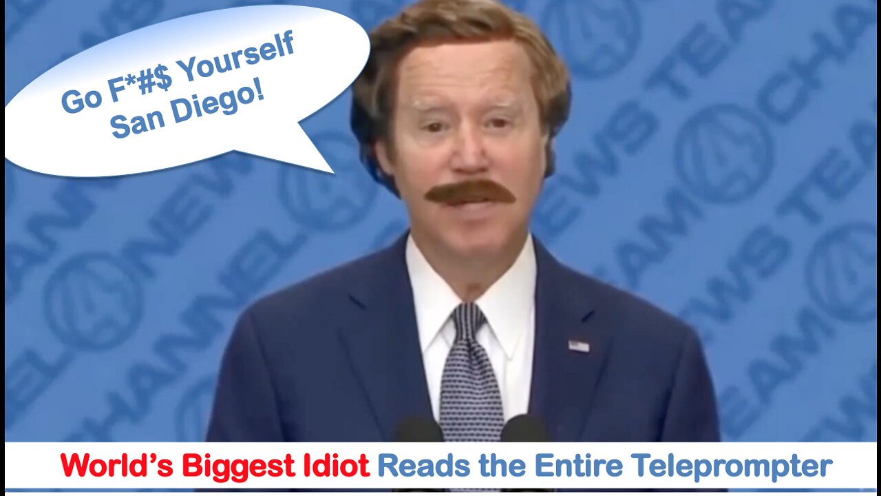 Biden Reads Entire Teleprompter Like An Idiot (host K-von cringes)