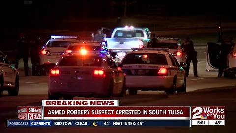 Armed robbery suspect arrested in South Tulsa