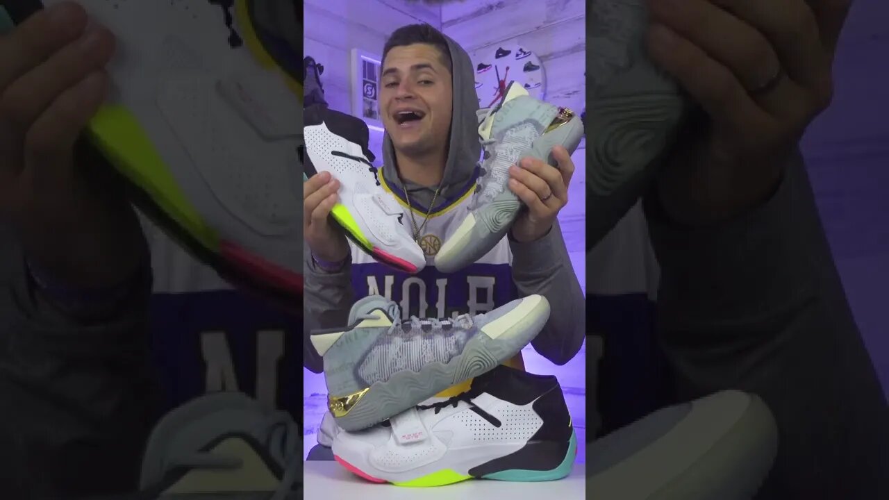 Which 2nd Shoe is better to hoop in - Jordan Zion 2 or New Balance Kawhi 2? #shorts