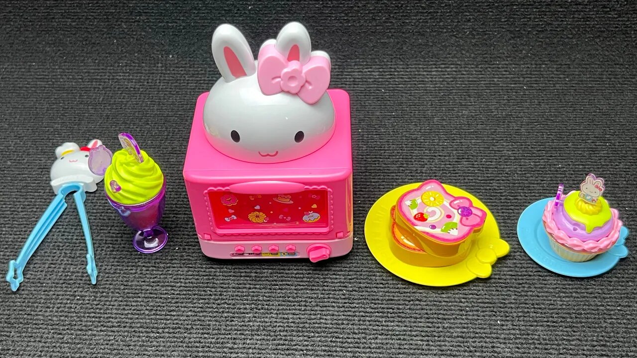 6 Minutes Satisfying With Unboxing Pink Rabbit Mini Breakfast Set ASMR (No Music)