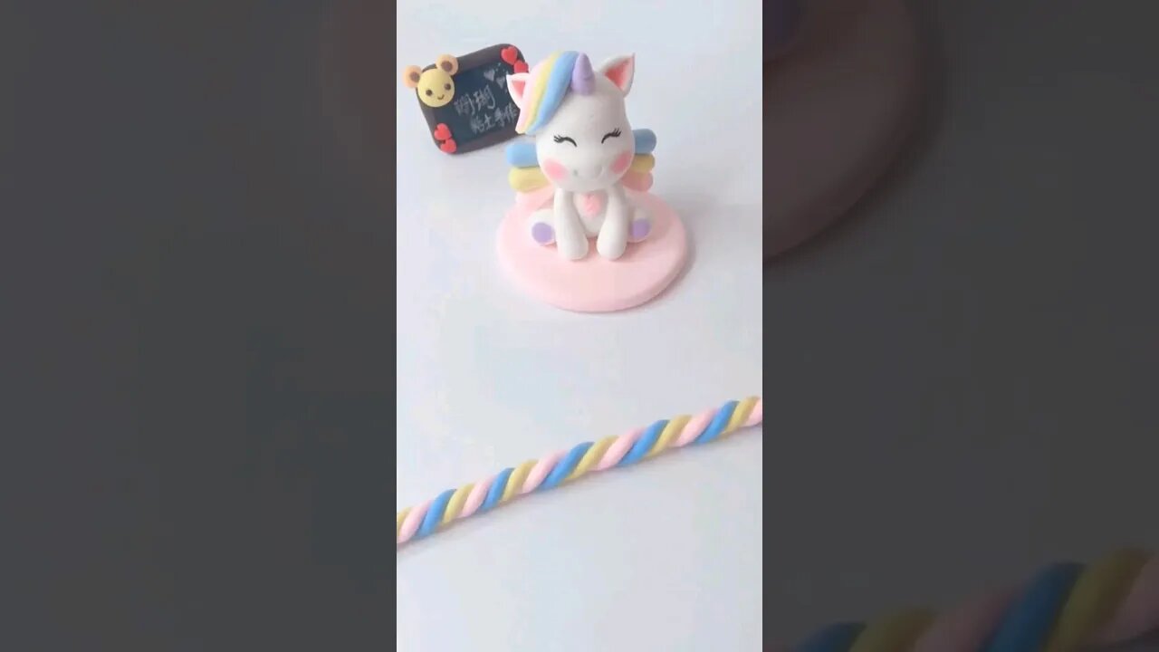 DIY Unicorn #clayart #claycraft #cute #claysculpture #eastercrafts #claymodeling #unicorn #diy