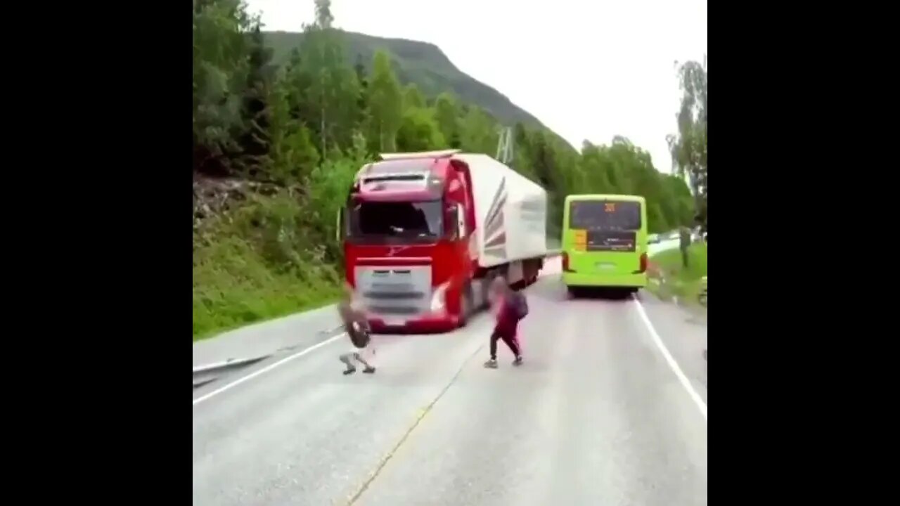 Truck driver's reaction saves boys life