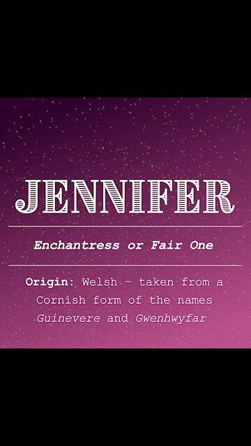 Jennifer Name Analysis [GMG Originals]