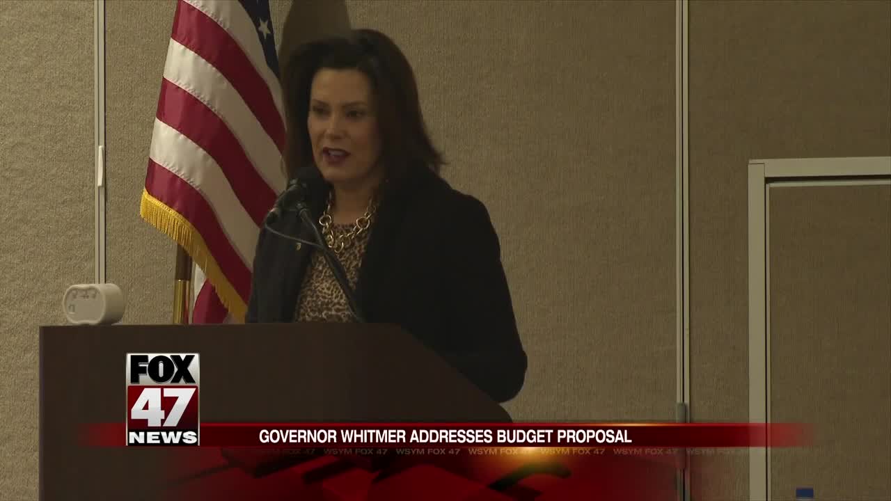 Gov. Whitmer speaks to group about her upcoming budget proposal