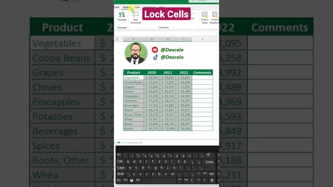 Lock Cells in Excel #excel #تعليم #microsoft #اكسل #microsoftexcel #office #data #datascience