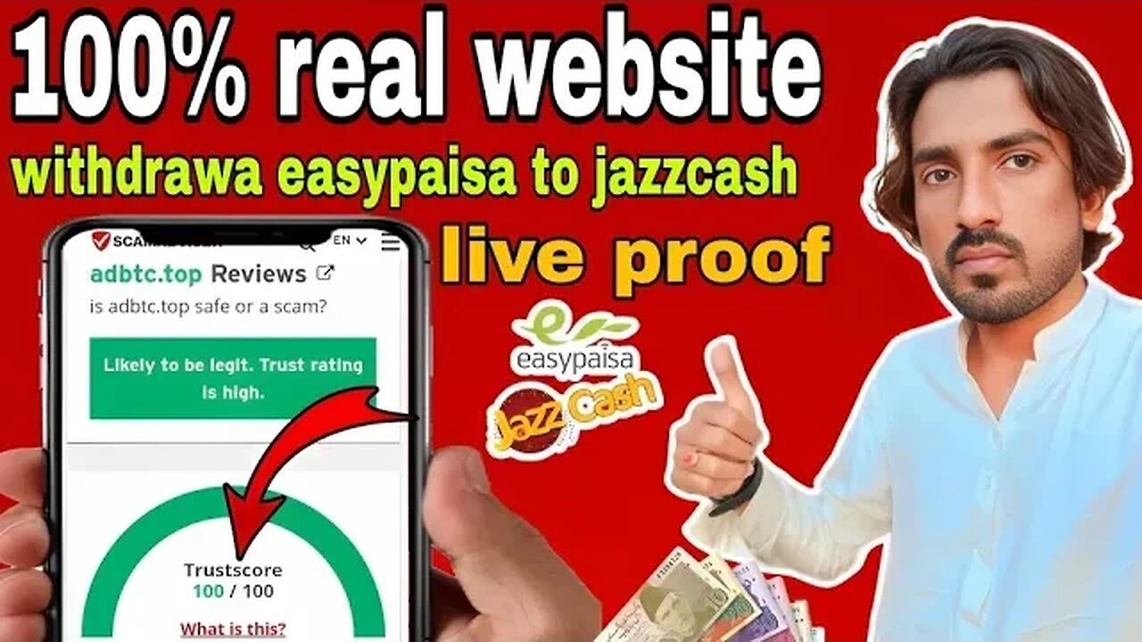 easypaisa jazzcash withdrawal earning app 100% real website 2023