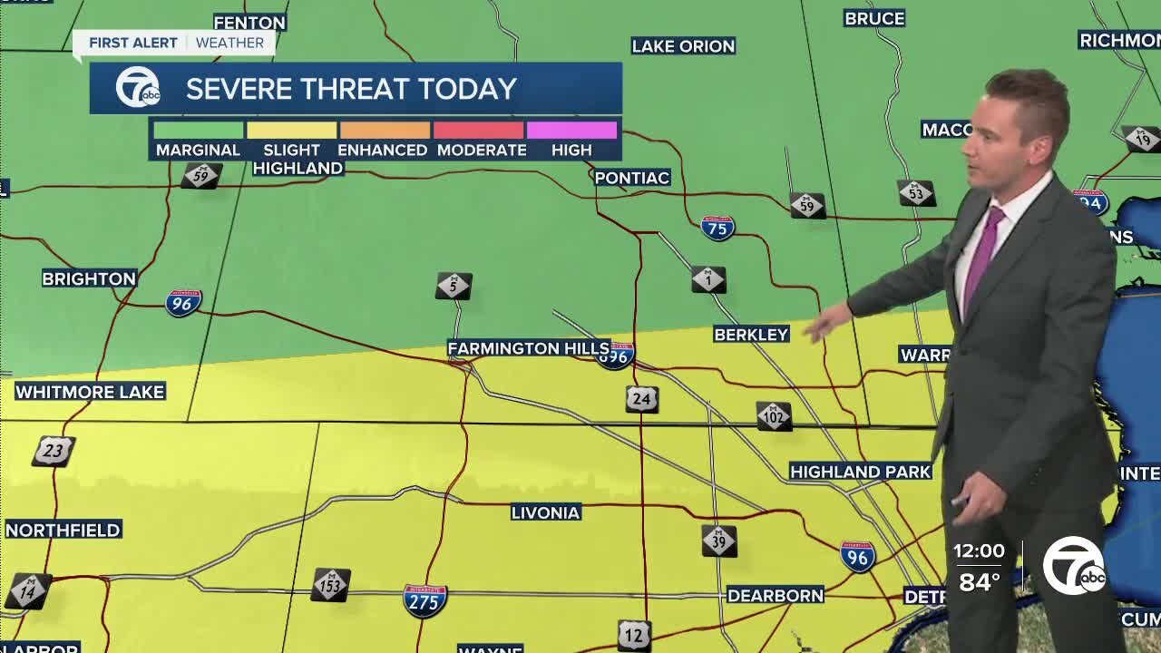 Metro Detroit forecast: Severe weather threat today