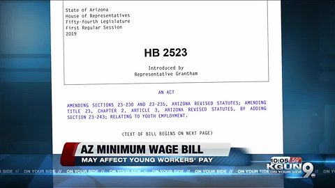 Bill would allow employers to pay young workers less than minimum wage